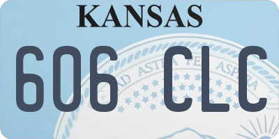 KS license plate 606CLC