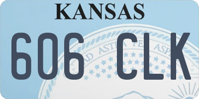 KS license plate 606CLK