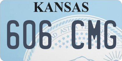 KS license plate 606CMG