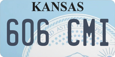 KS license plate 606CMI