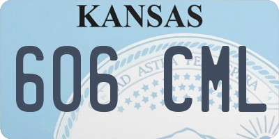 KS license plate 606CML