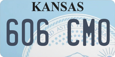 KS license plate 606CMO