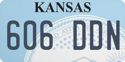 KS license plate 606DDN