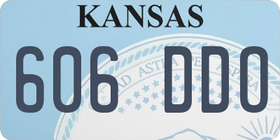 KS license plate 606DDO