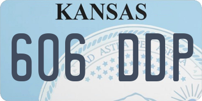KS license plate 606DDP