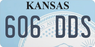 KS license plate 606DDS