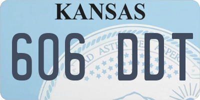 KS license plate 606DDT