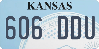KS license plate 606DDU