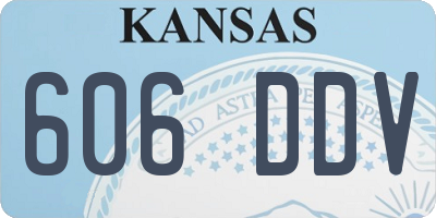 KS license plate 606DDV