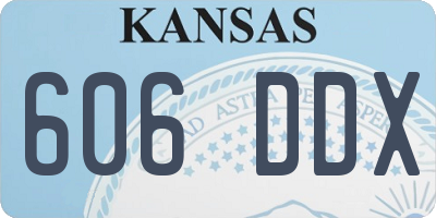 KS license plate 606DDX