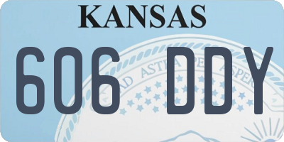KS license plate 606DDY