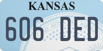 KS license plate 606DED