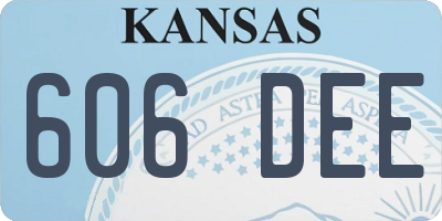 KS license plate 606DEE