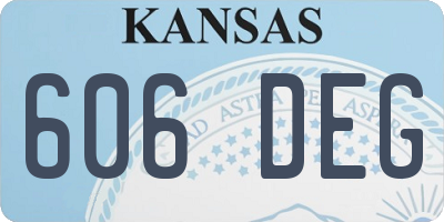 KS license plate 606DEG