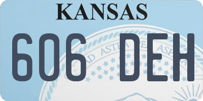 KS license plate 606DEH