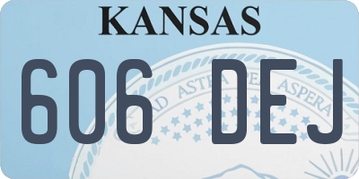 KS license plate 606DEJ