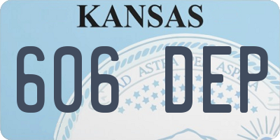 KS license plate 606DEP