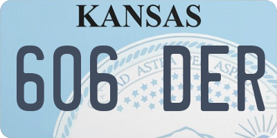 KS license plate 606DER