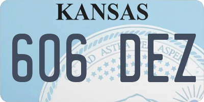 KS license plate 606DEZ