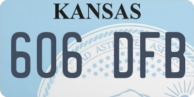 KS license plate 606DFB