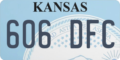 KS license plate 606DFC