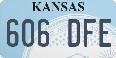 KS license plate 606DFE