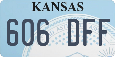 KS license plate 606DFF