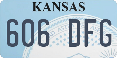 KS license plate 606DFG