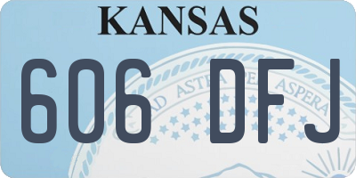 KS license plate 606DFJ