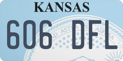 KS license plate 606DFL