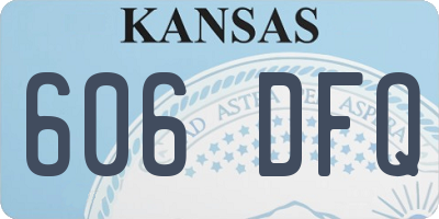KS license plate 606DFQ