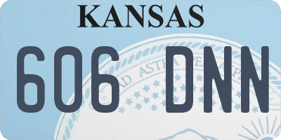 KS license plate 606DNN