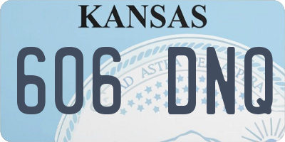 KS license plate 606DNQ