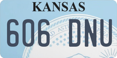 KS license plate 606DNU