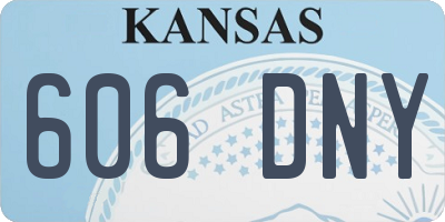 KS license plate 606DNY