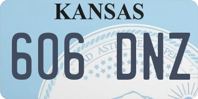 KS license plate 606DNZ