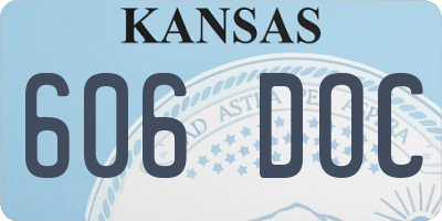 KS license plate 606DOC