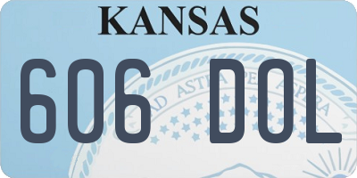 KS license plate 606DOL