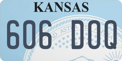 KS license plate 606DOQ