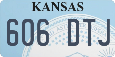 KS license plate 606DTJ