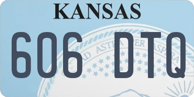 KS license plate 606DTQ