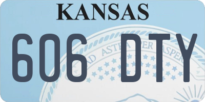 KS license plate 606DTY