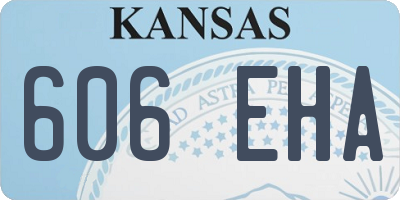 KS license plate 606EHA