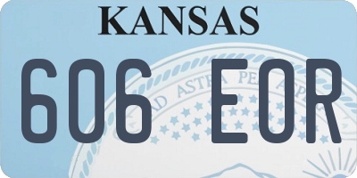 KS license plate 606EOR