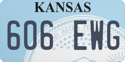 KS license plate 606EWG