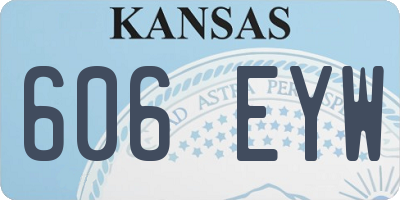 KS license plate 606EYW