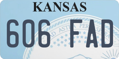KS license plate 606FAD