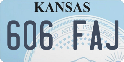 KS license plate 606FAJ