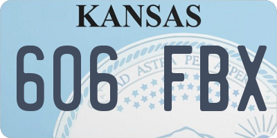 KS license plate 606FBX