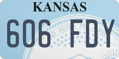 KS license plate 606FDY